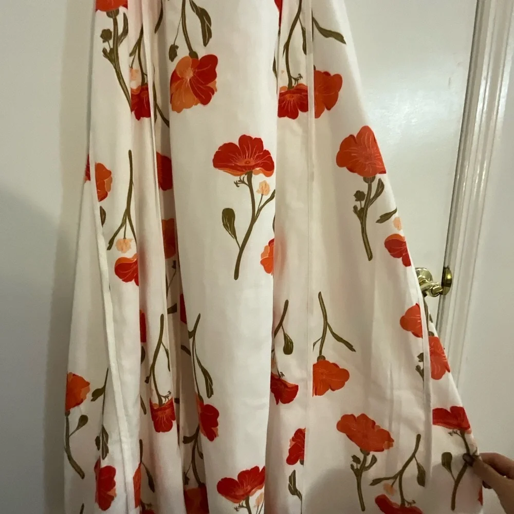[Commense] Floral Cut-Out Tie-Back Flower MaxiDress NWT - Picture 7 of 13